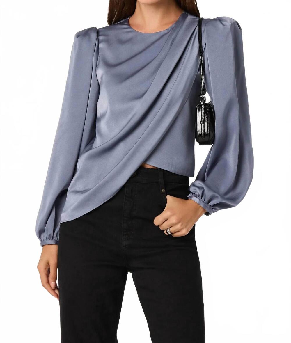 NEW ASTR beatrice top in slate blue